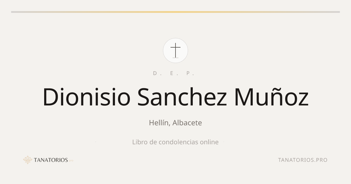 Memorial de Dionisio Sanchez Muñoz