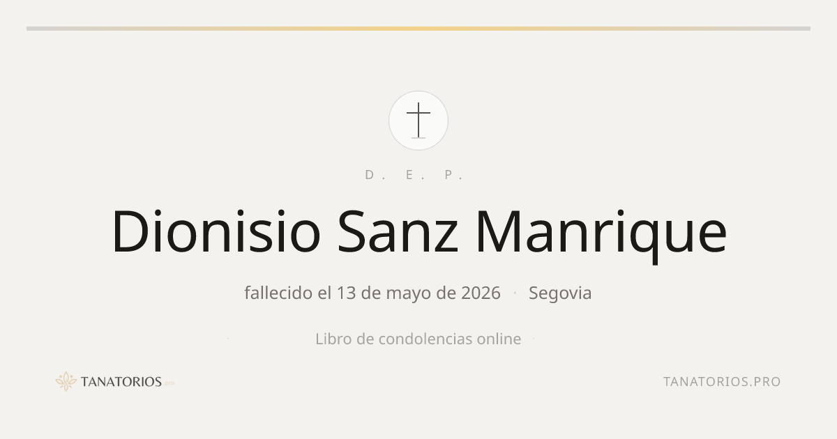 Memorial de Dionisio Sanz Manrique