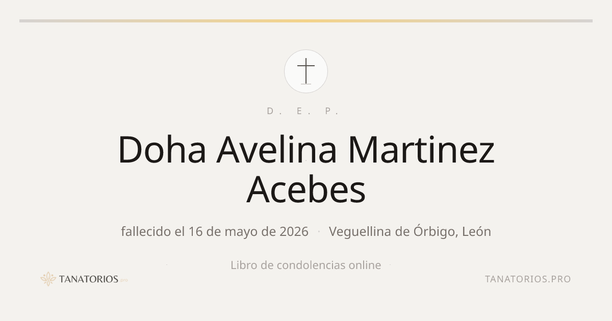 Memorial de Doha Avelina Martinez Acebes