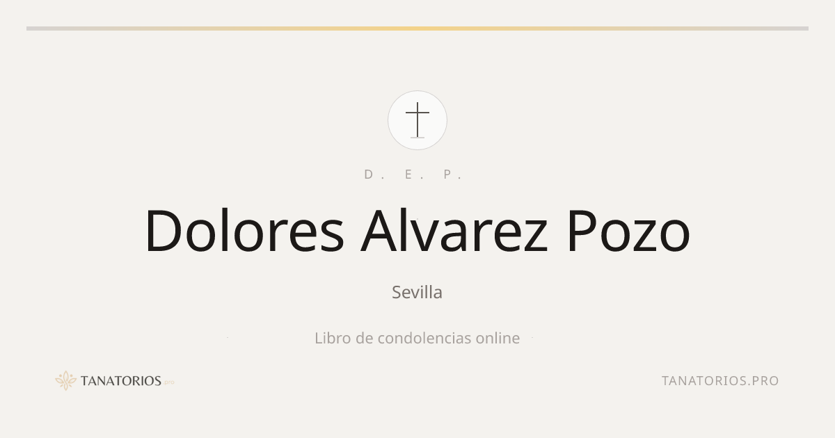 Memorial de Dolores Alvarez Pozo