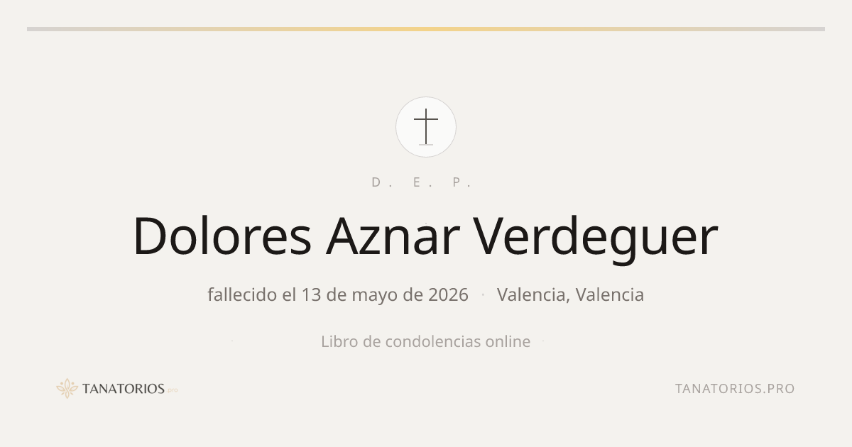 Memorial de Dolores Aznar Verdeguer