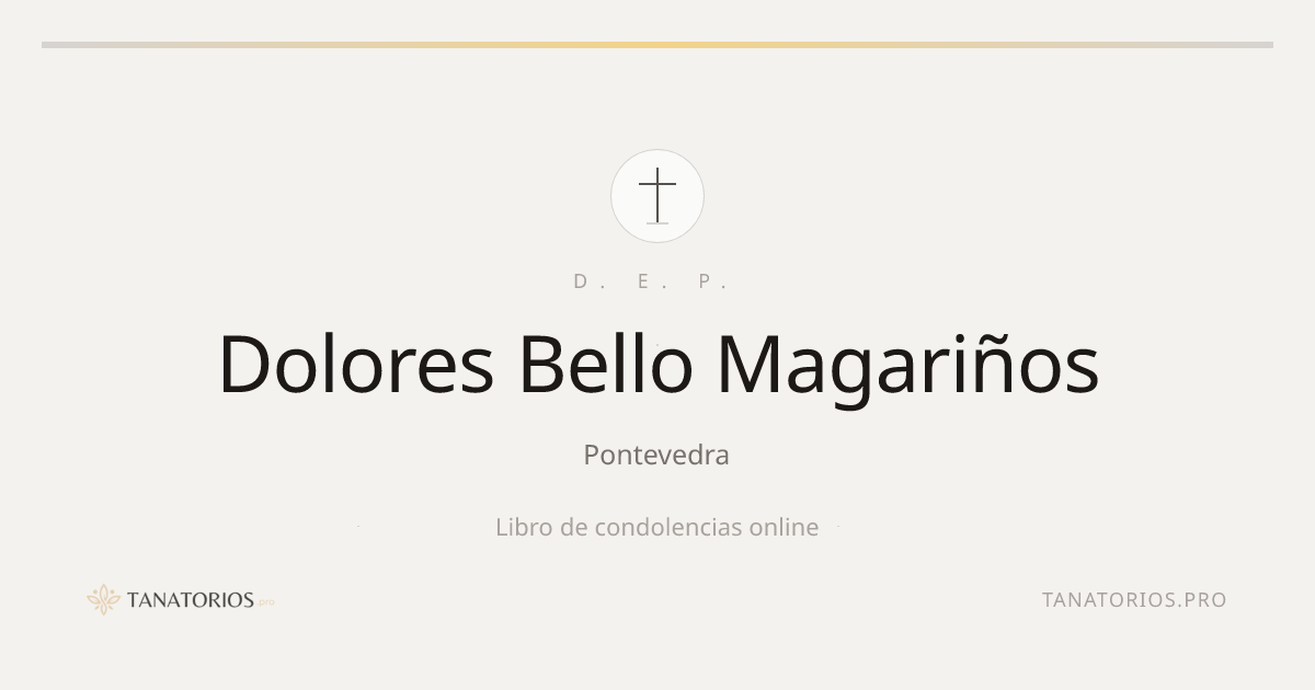 Memorial de Dolores Bello Magariños