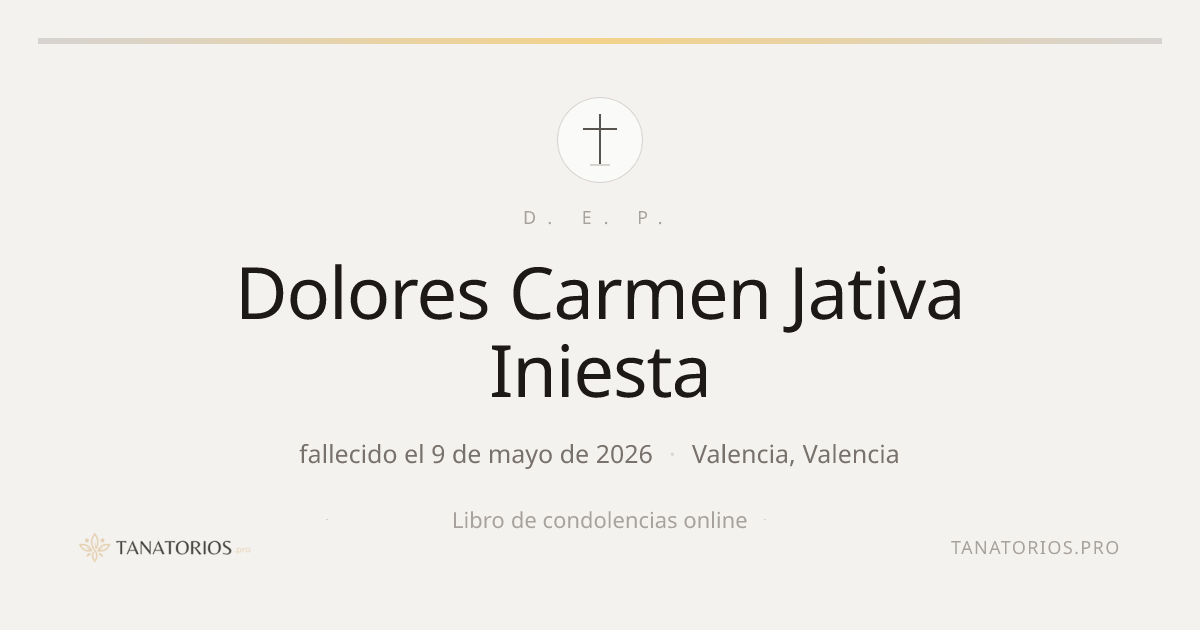 Memorial de Dolores Carmen Jativa Iniesta