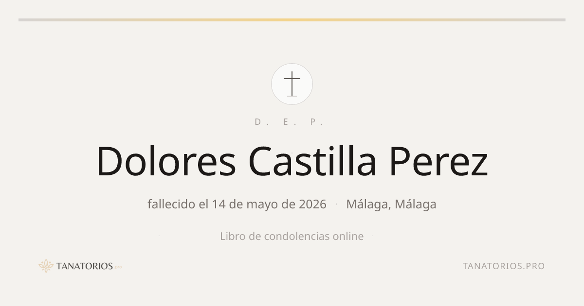 Memorial de Dolores Castilla Perez