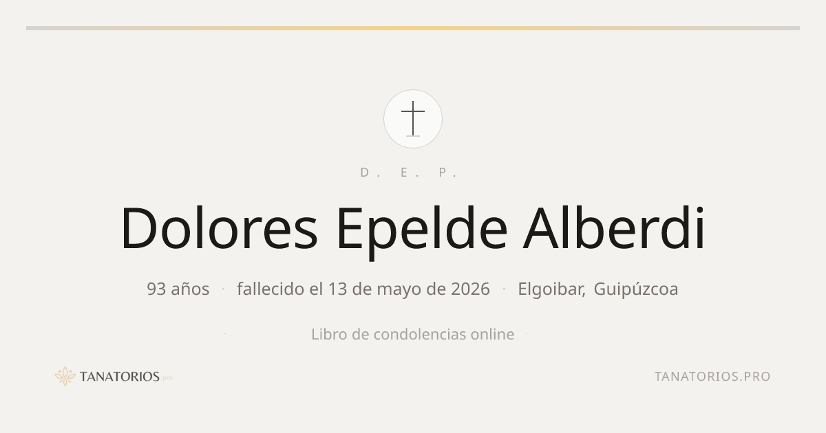 Memorial de Dolores Epelde Alberdi