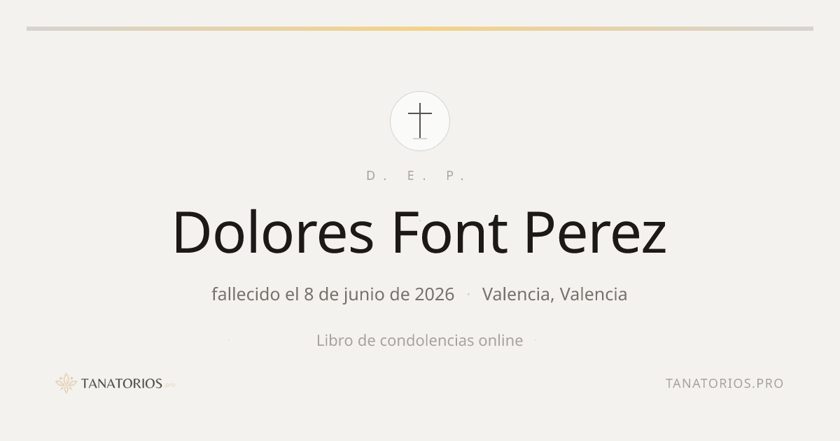 Memorial de Dolores Font Perez