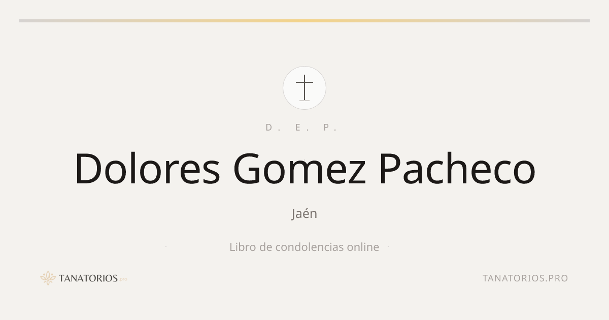 Memorial de Dolores Gomez Pacheco