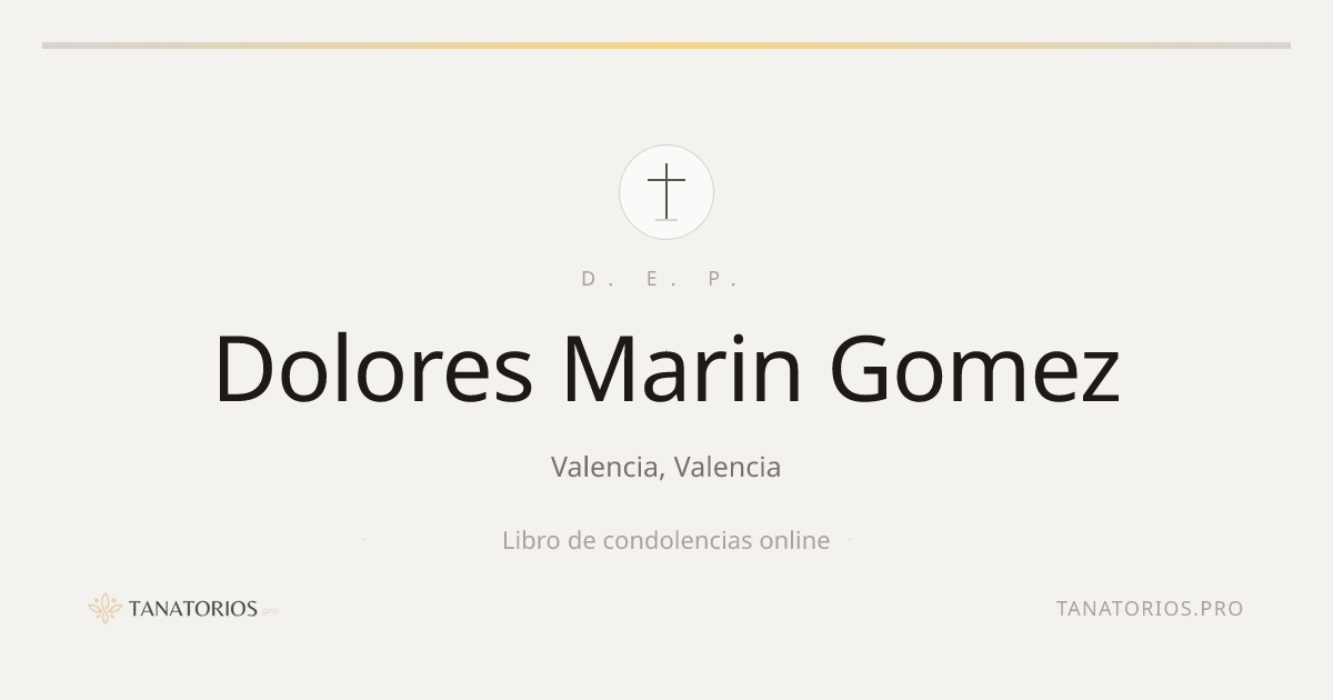 Memorial de Dolores Marin Gomez