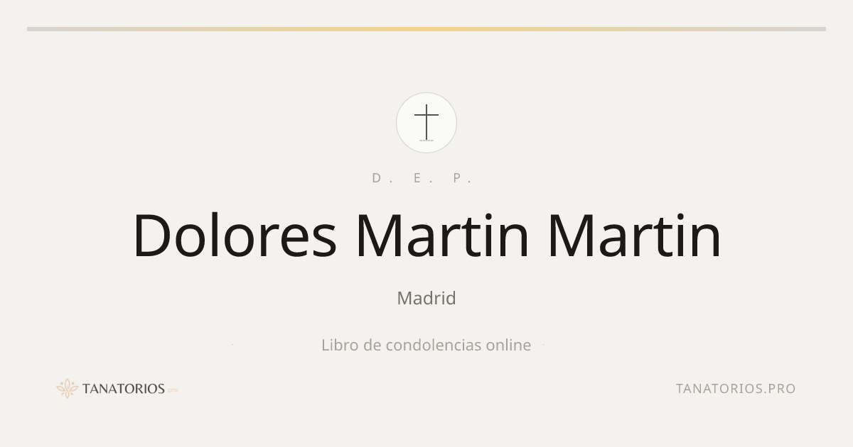 Memorial de Dolores Martin Martin