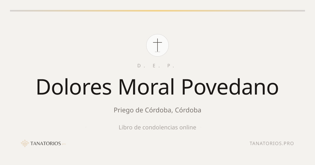 Memorial de Dolores Moral Povedano