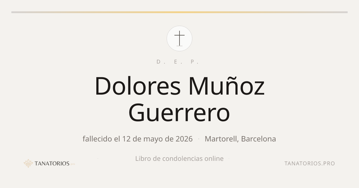 Memorial de Dolores Muñoz Guerrero