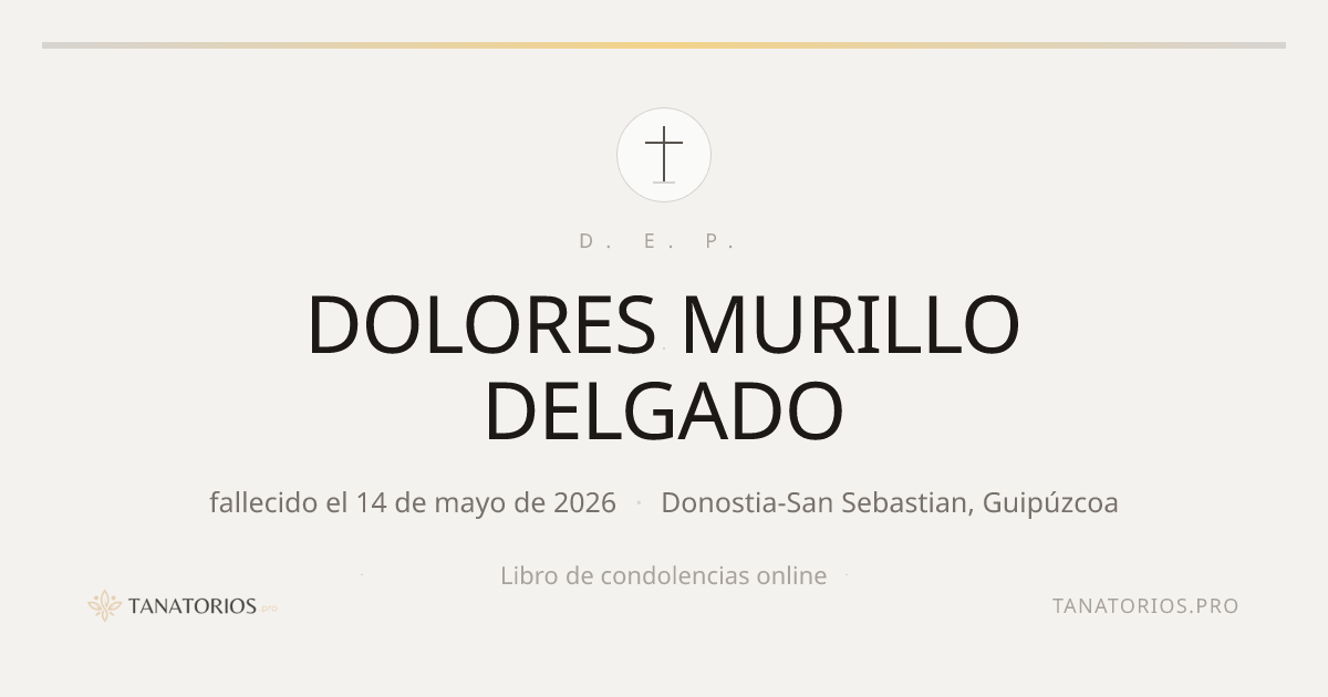Memorial de DOLORES MURILLO DELGADO