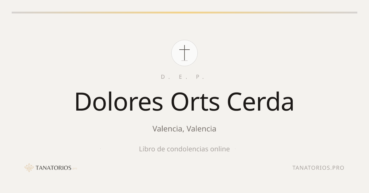 Memorial de Dolores Orts Cerda