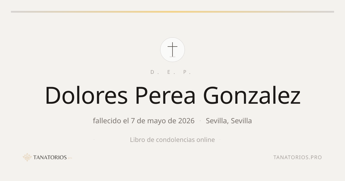 Memorial de Dolores Perea Gonzalez
