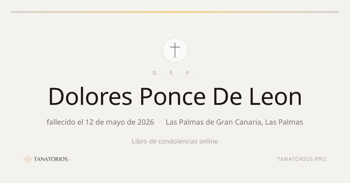 Memorial de Dolores Ponce De Leon