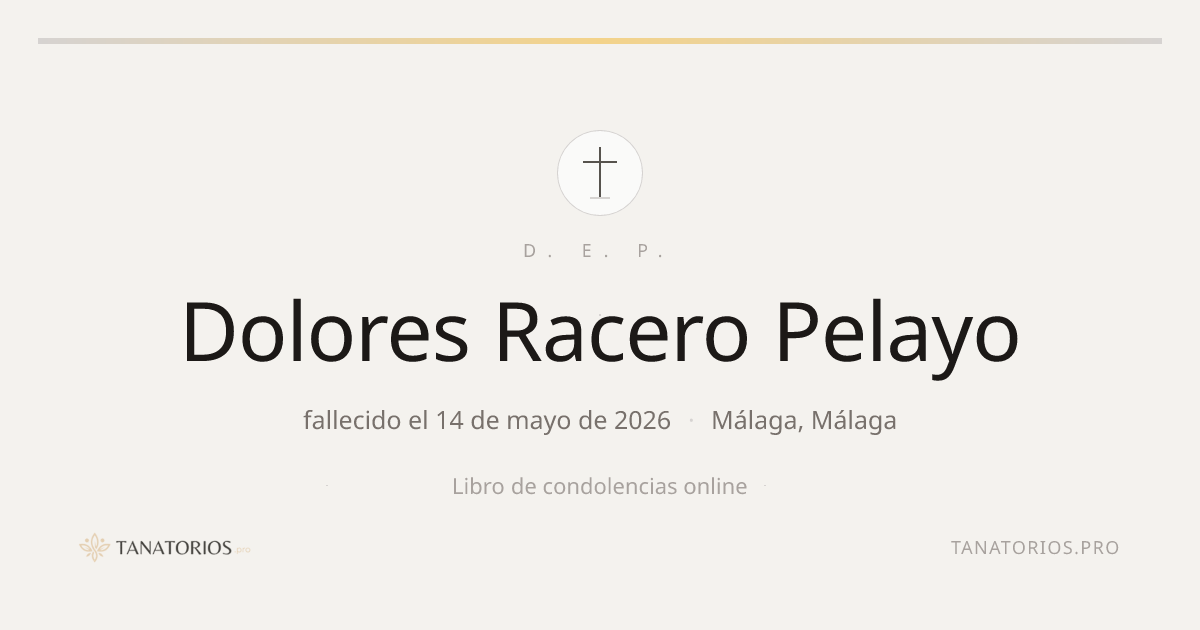 Memorial de Dolores Racero Pelayo