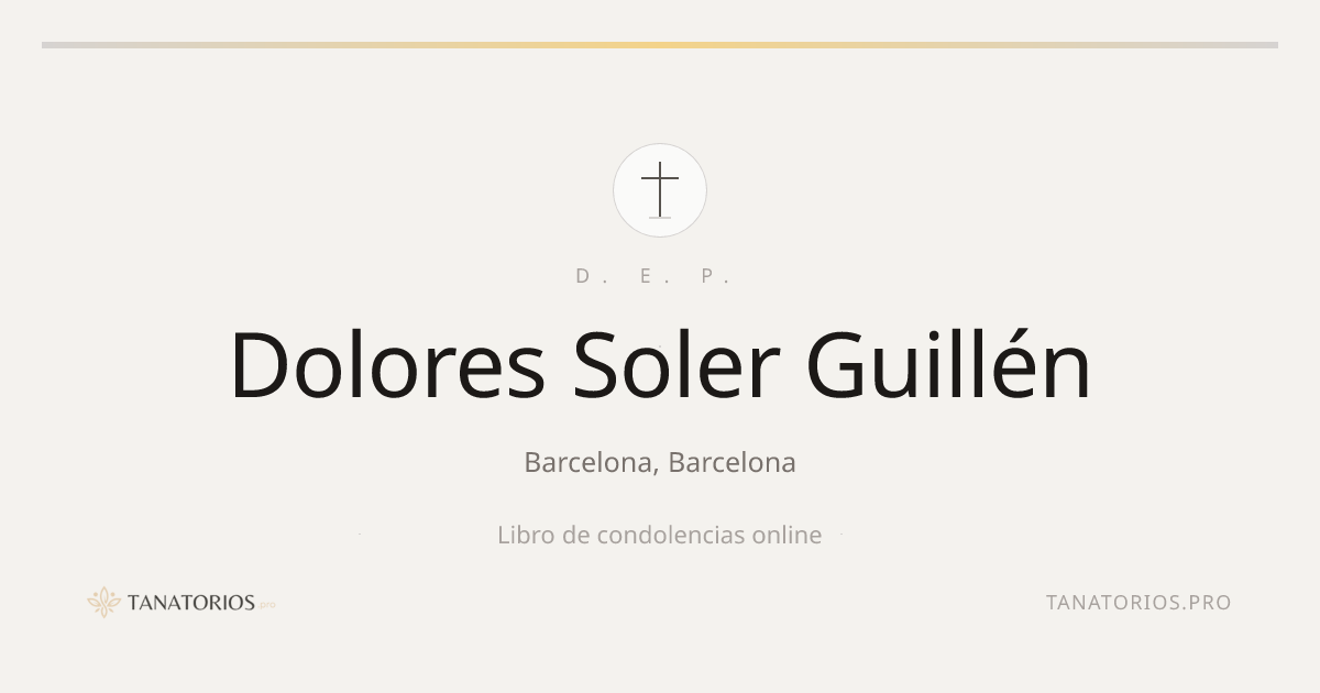 Memorial de Dolores Soler Guillén