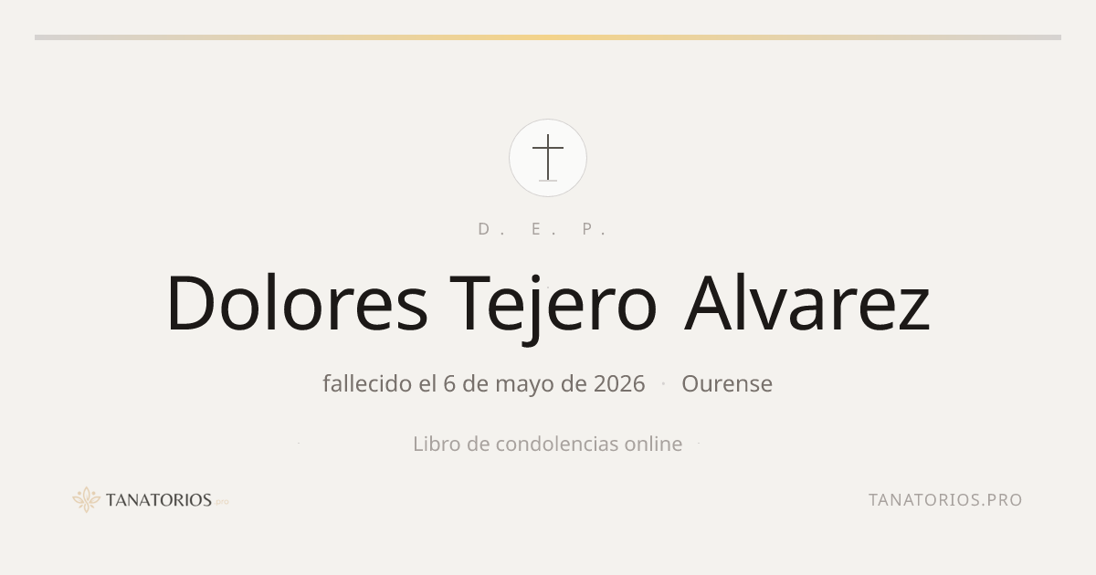 Memorial de Dolores Tejero Alvarez