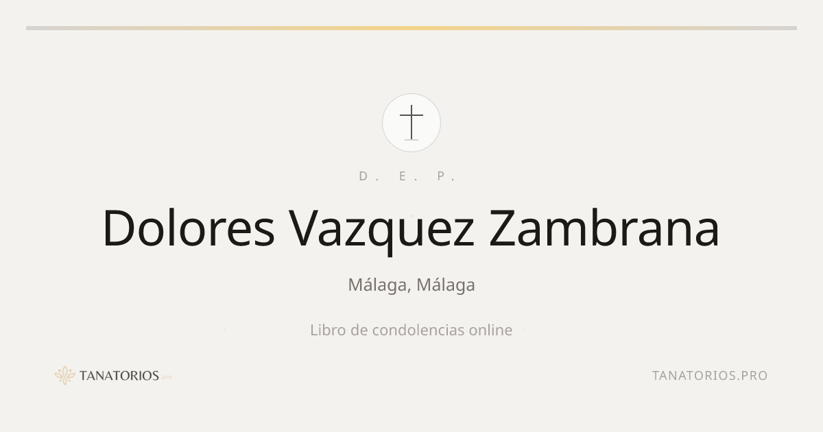 Memorial de Dolores Vazquez Zambrana