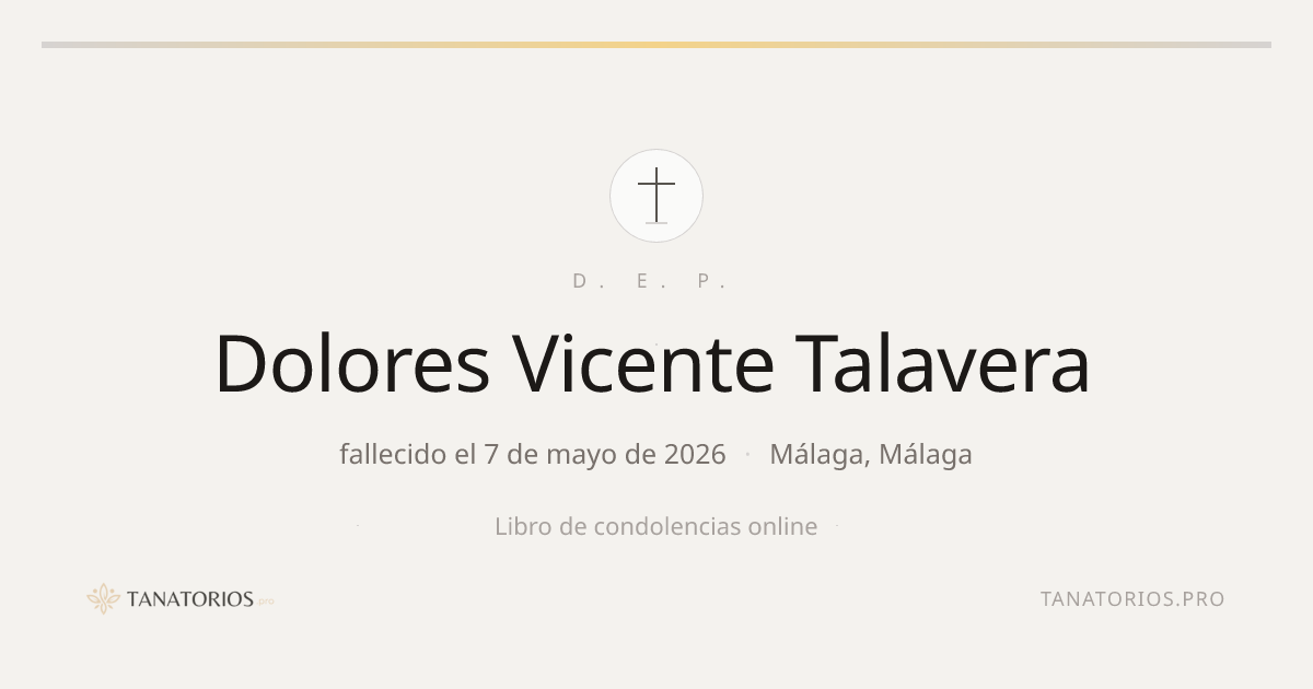 Memorial de Dolores Vicente Talavera