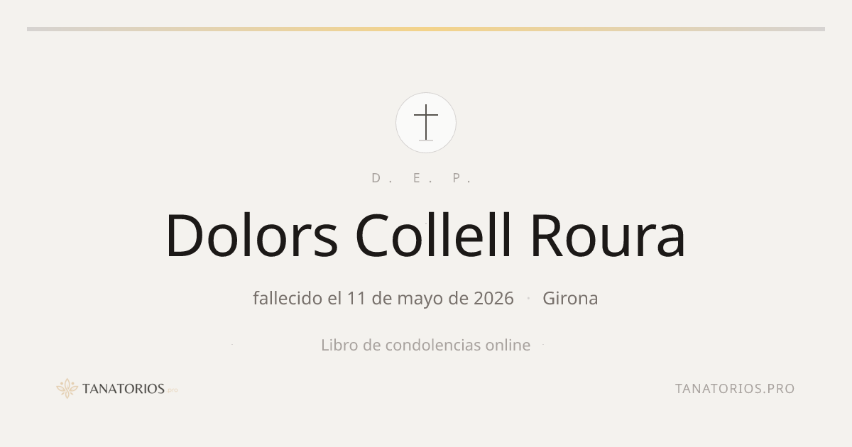 Memorial de Dolors Collell Roura