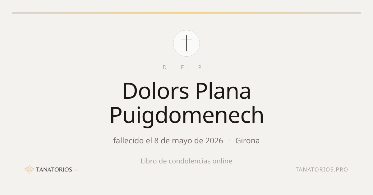 Memorial de Dolors Plana Puigdomenech