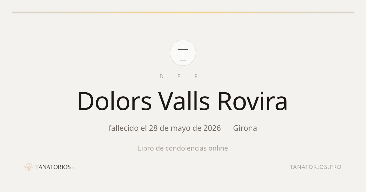Memorial de Dolors Valls Rovira