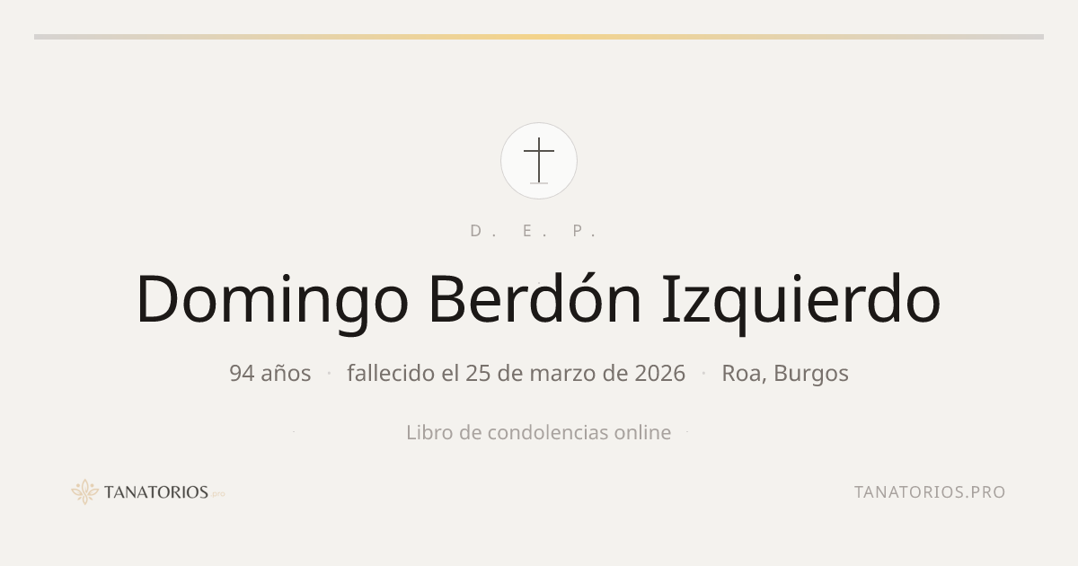 Memorial de Domingo Berdón Izquierdo