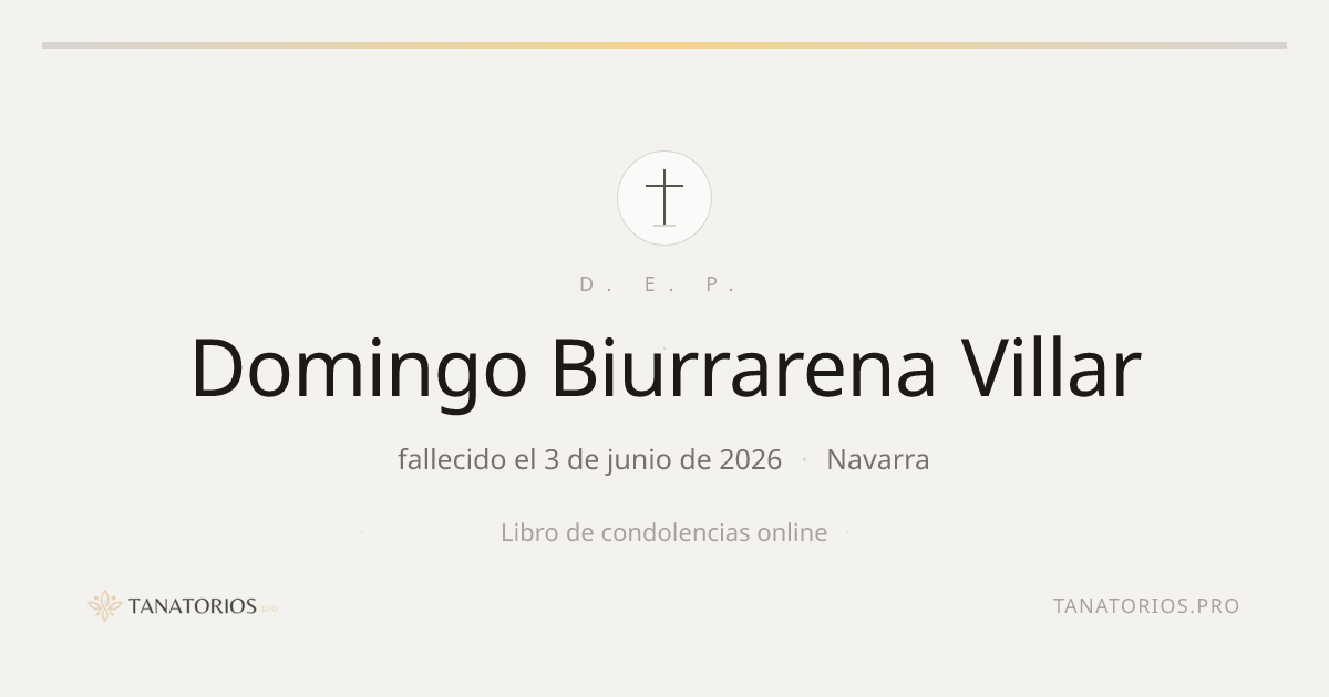 Memorial de Domingo Biurrarena Villar