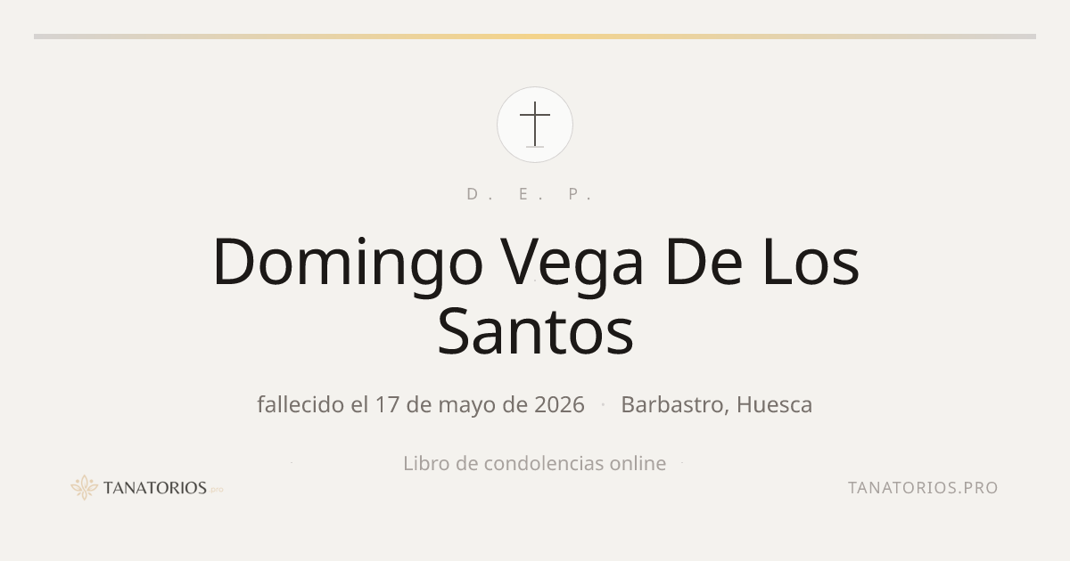 Memorial de Domingo Vega De Los Santos