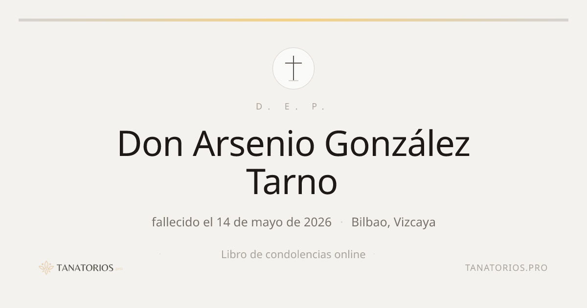 Memorial de Don Arsenio González Tarno