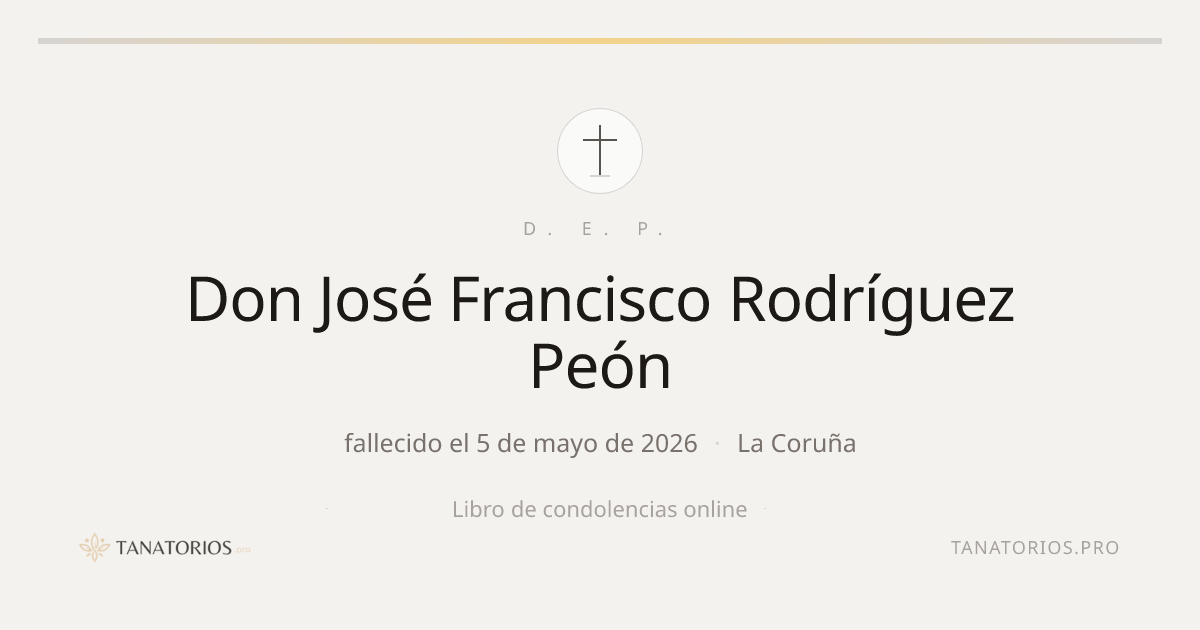 Memorial de Don José Francisco Rodríguez Peón
