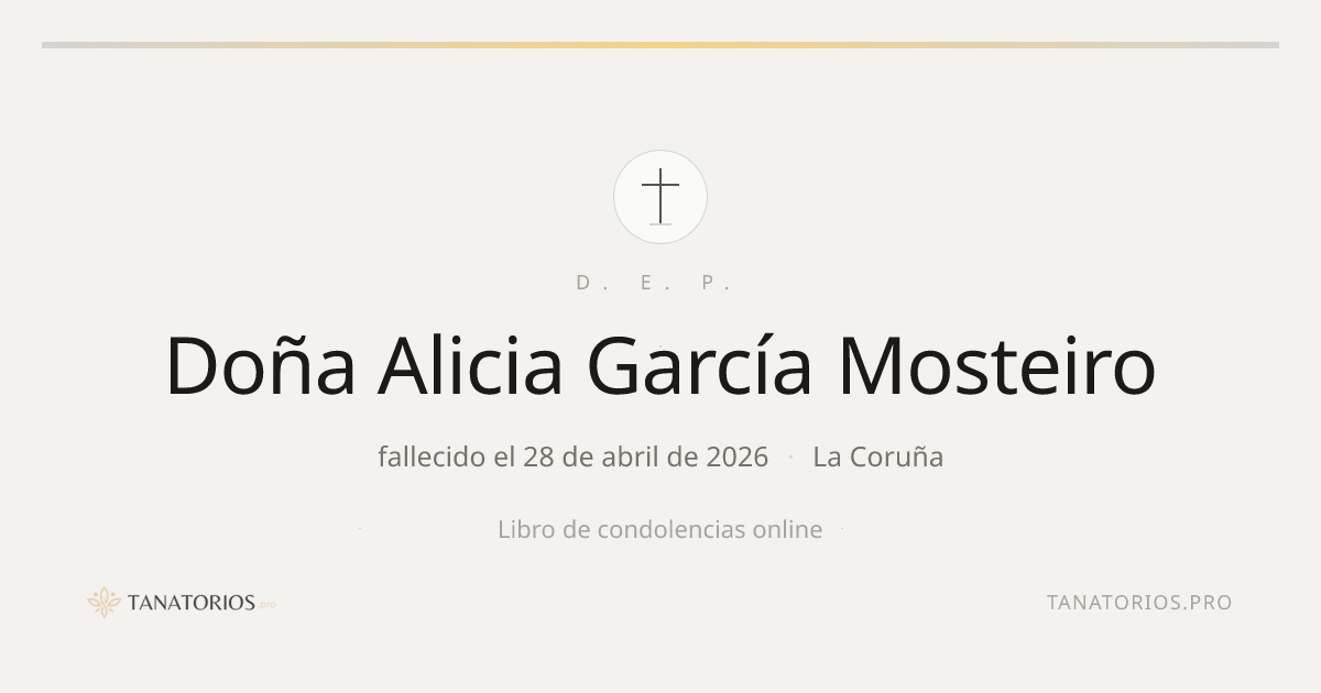 Memorial de Doña Alicia García Mosteiro