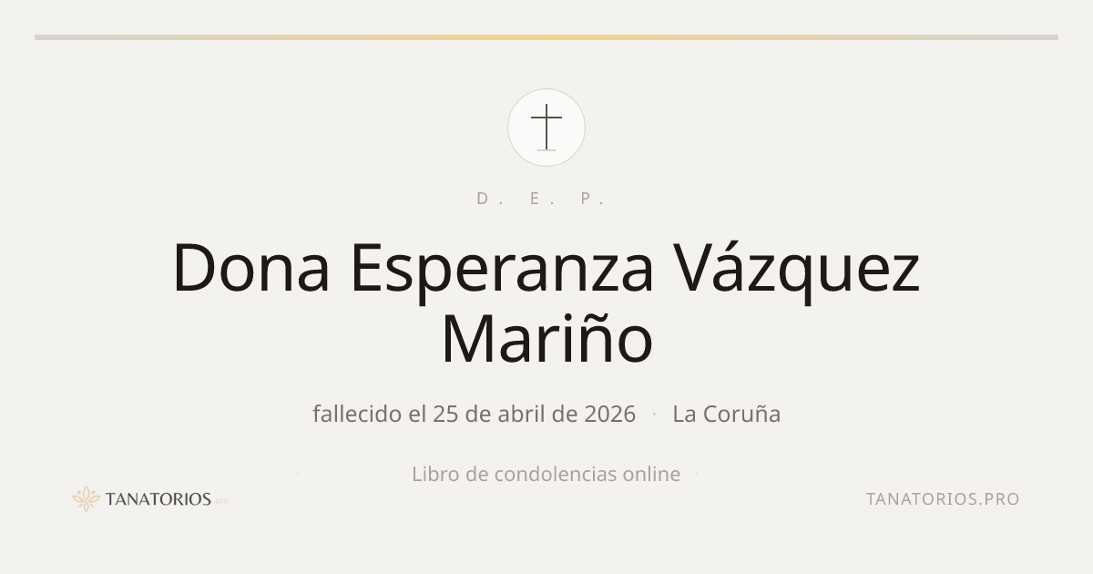 Memorial de Dona Esperanza Vázquez Mariño
