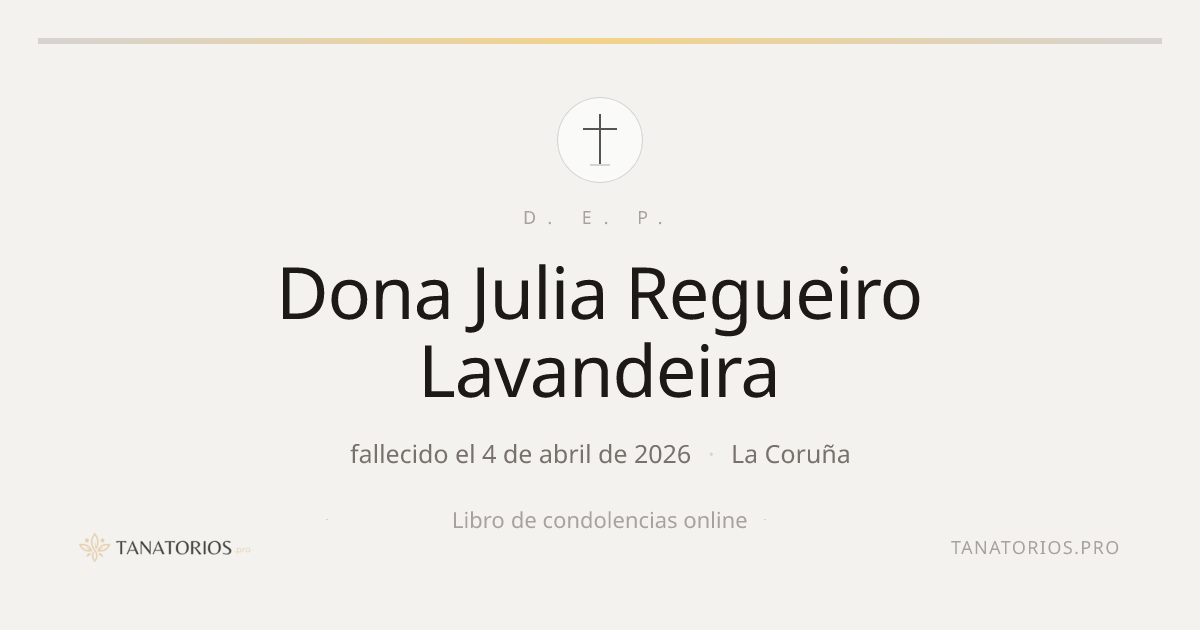 Memorial de Dona Julia Regueiro Lavandeira