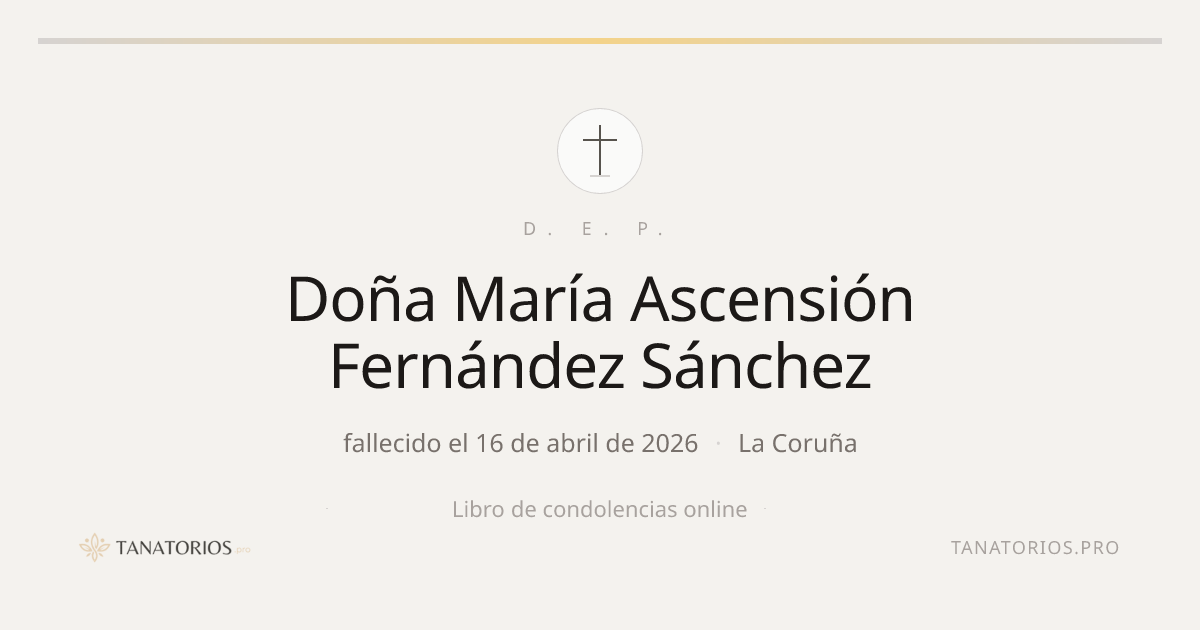 Memorial de Doña María Ascensión Fernández Sánchez
