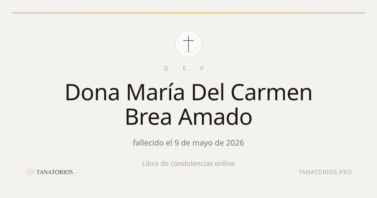 Memorial de Dona María Del Carmen Brea Amado