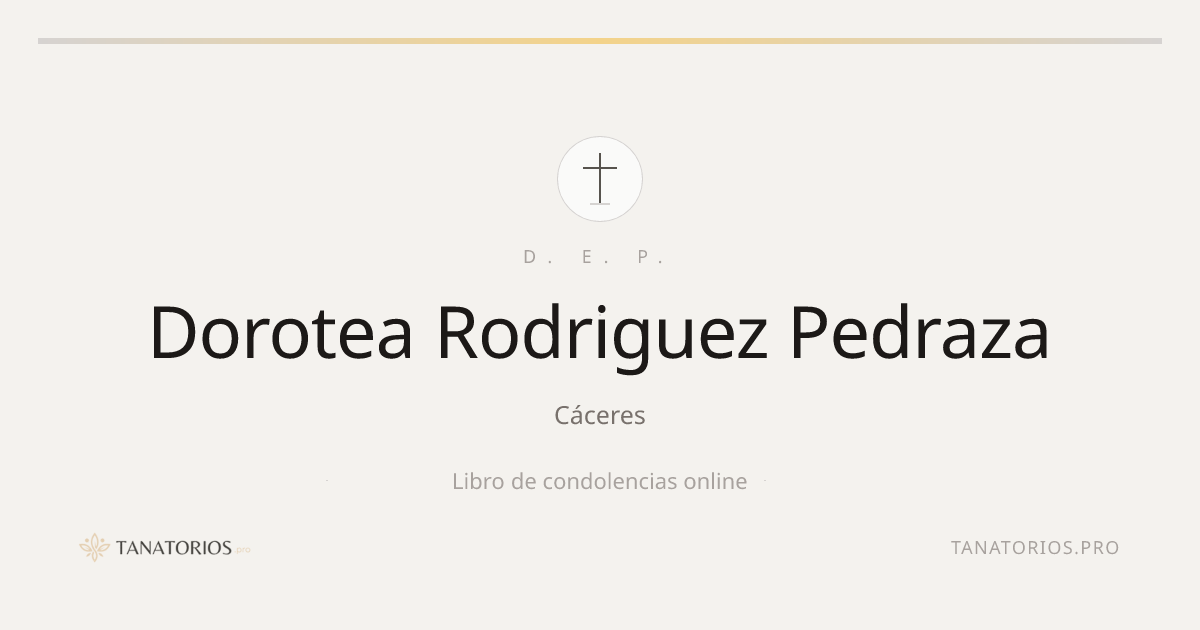Memorial de Dorotea Rodriguez Pedraza