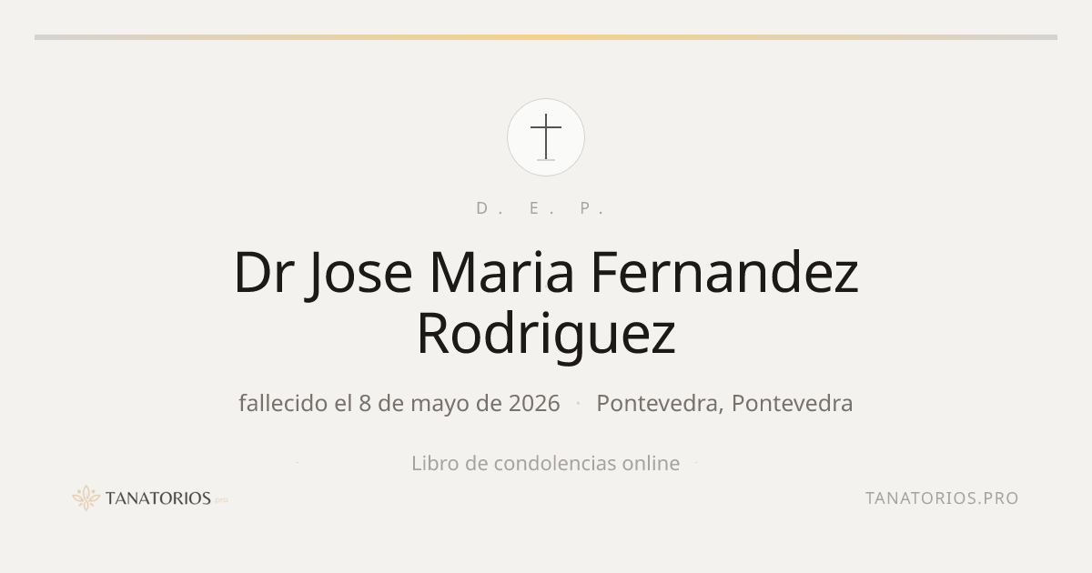 Memorial de Dr Jose Maria Fernandez Rodriguez
