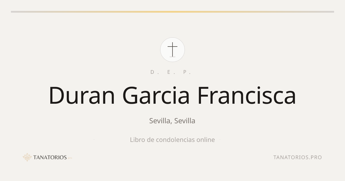 Memorial de Duran Garcia Francisca
