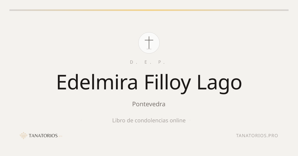 Memorial de Edelmira Filloy Lago