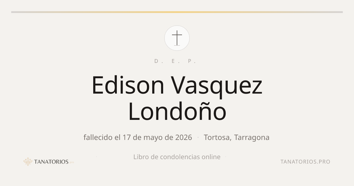 Memorial de Edison Vasquez Londoño