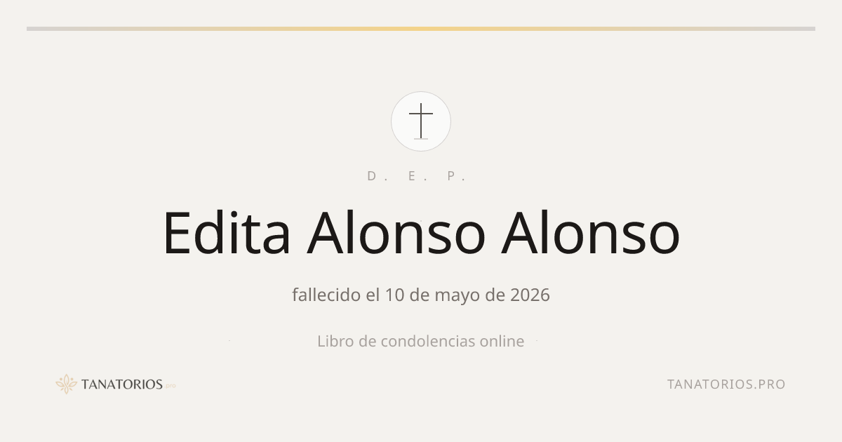 Memorial de Edita Alonso Alonso