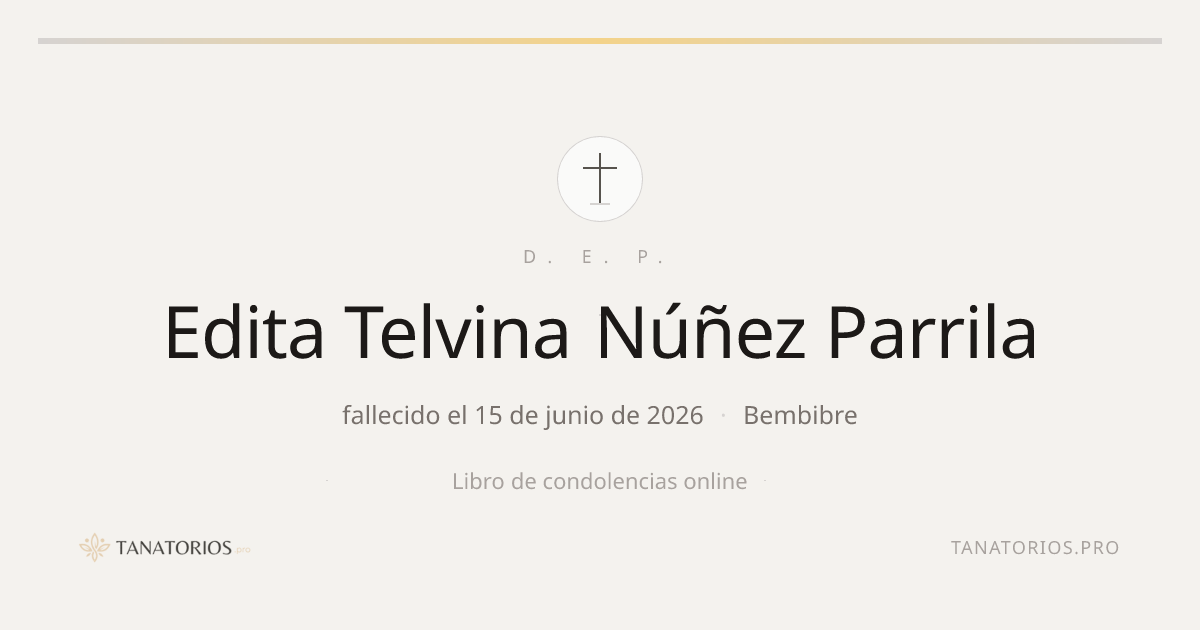 Memorial de Edita Telvina Núñez Parrila