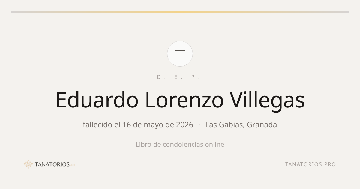 Memorial de Eduardo Lorenzo Villegas