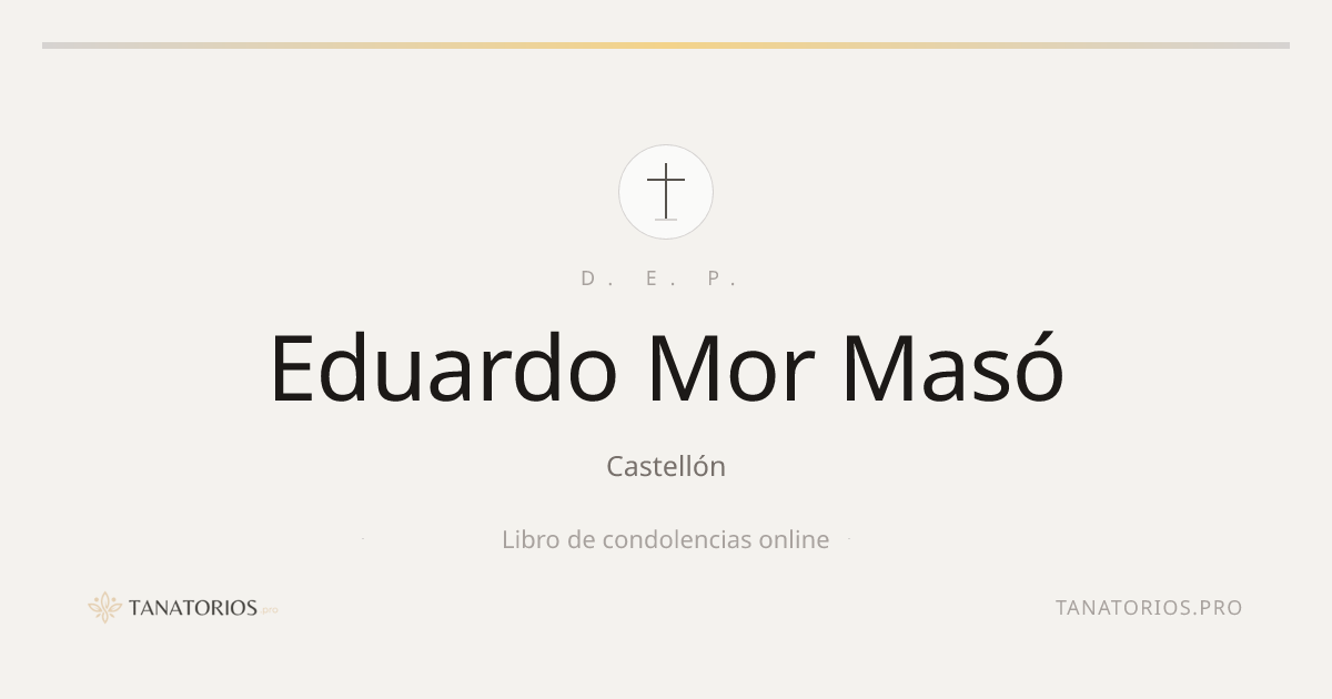 Memorial de Eduardo Mor Masó