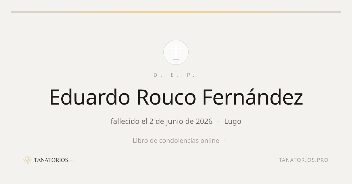 Memorial de Eduardo Rouco Fernández