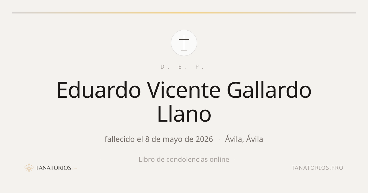 Memorial de Eduardo Vicente Gallardo Llano