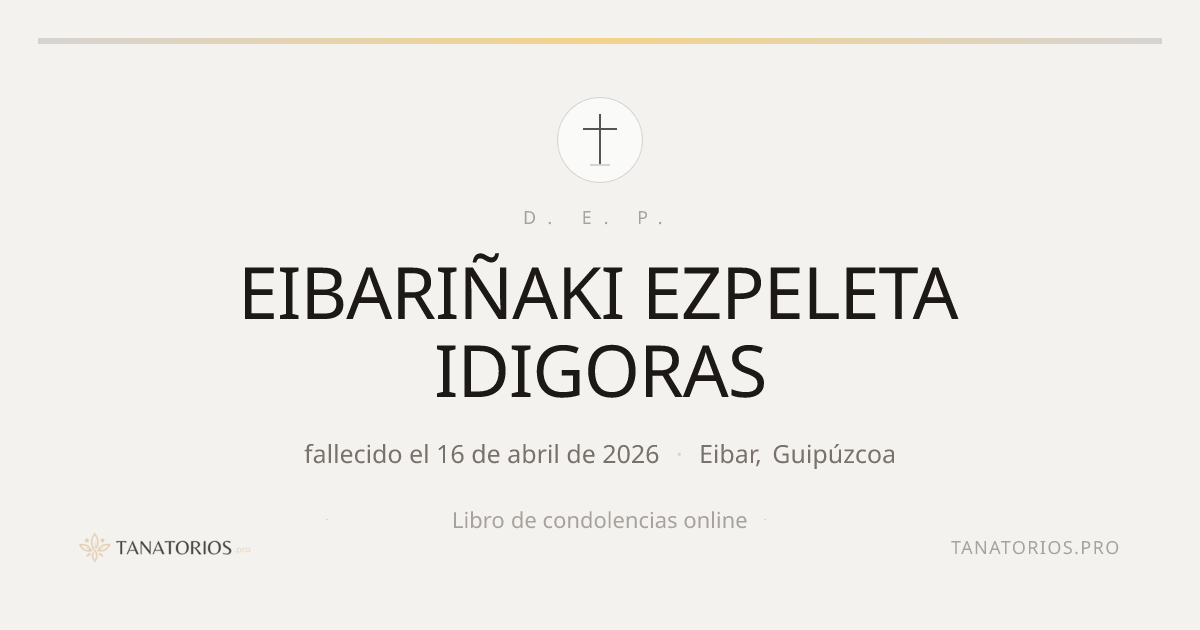 Memorial de EIBARIÑAKI EZPELETA IDIGORAS