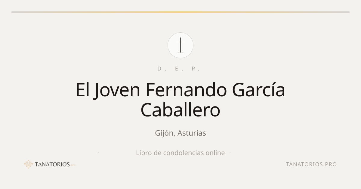 Memorial de El Joven Fernando García Caballero